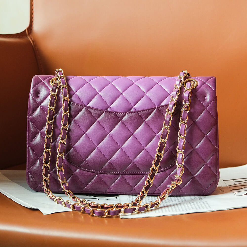 Purple CHANEL CLASSIC 11.12 HANDBAG (Best
 grade) - Image 4