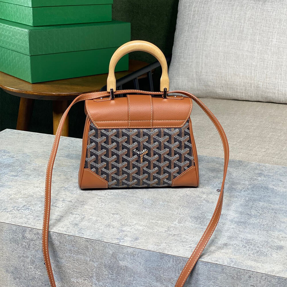 Black & Tan Goyard Saigon Souple Mini Bag - Image 4