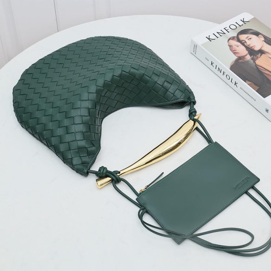 Emerald Green Bottega Veneta Medium Sardine Handbag - Image 4