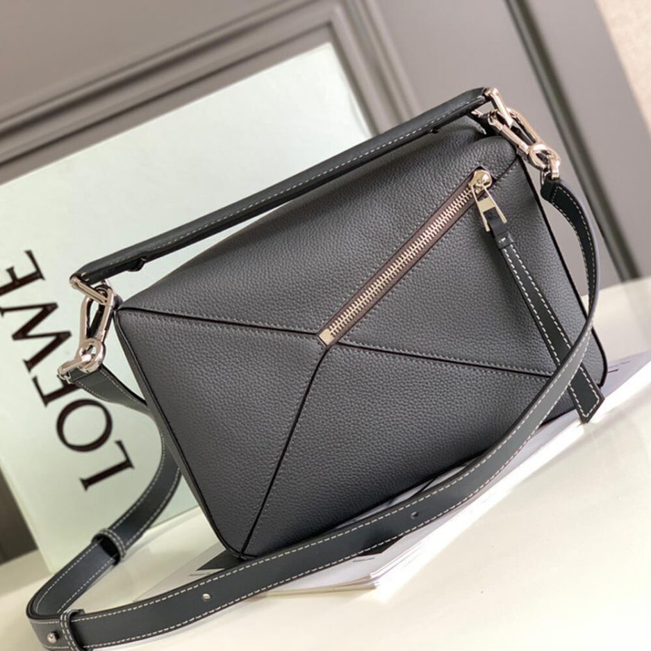 Pearl Grey LOEWE Small Puzzle Bag - Image 4