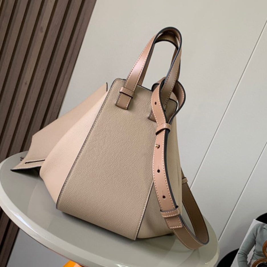 Gold Loewe Small Hammock bag in soft grained calfskin - Image 4