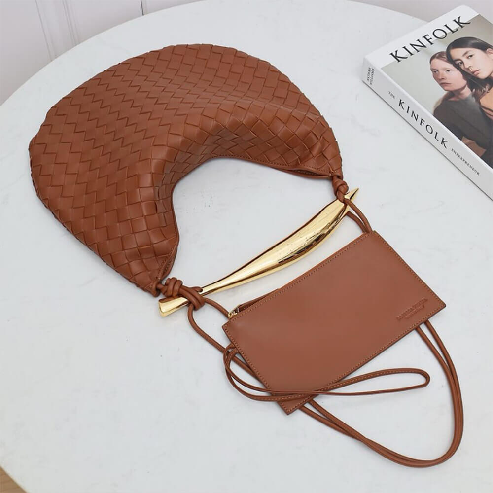 Cognac Bottega Veneta Medium Sardine Handbag - Image 4