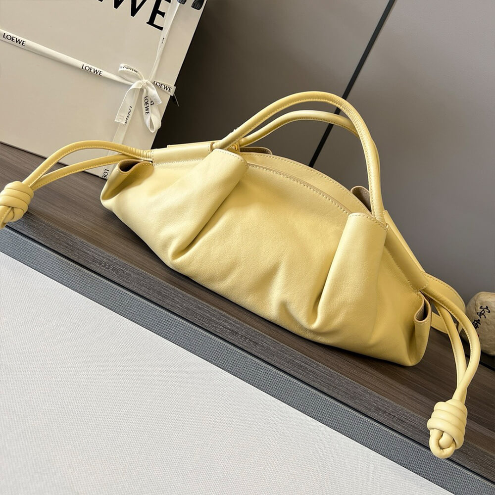 Yellow Loewe Small Paseo bag in shiny nappa calfskin (Best
 grade) - Image 4