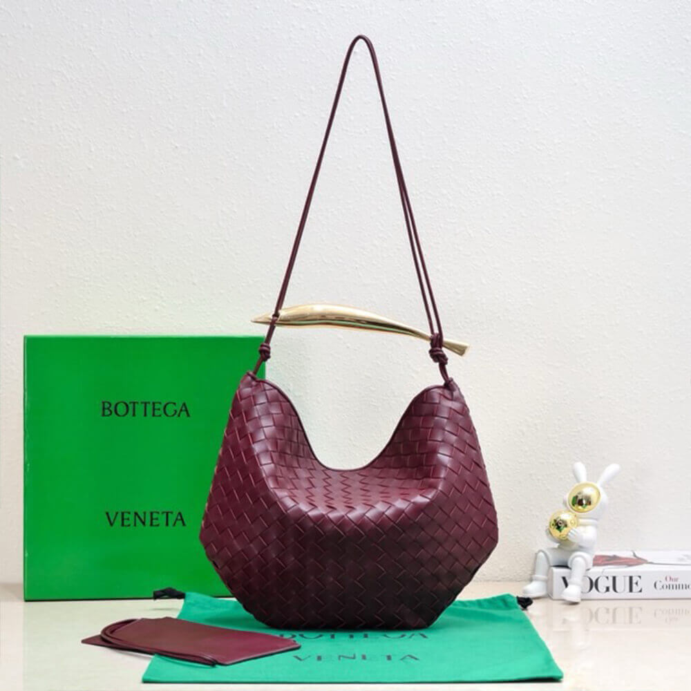 Burgundy Bottega Veneta Medium Sardine Handbag - Image 4
