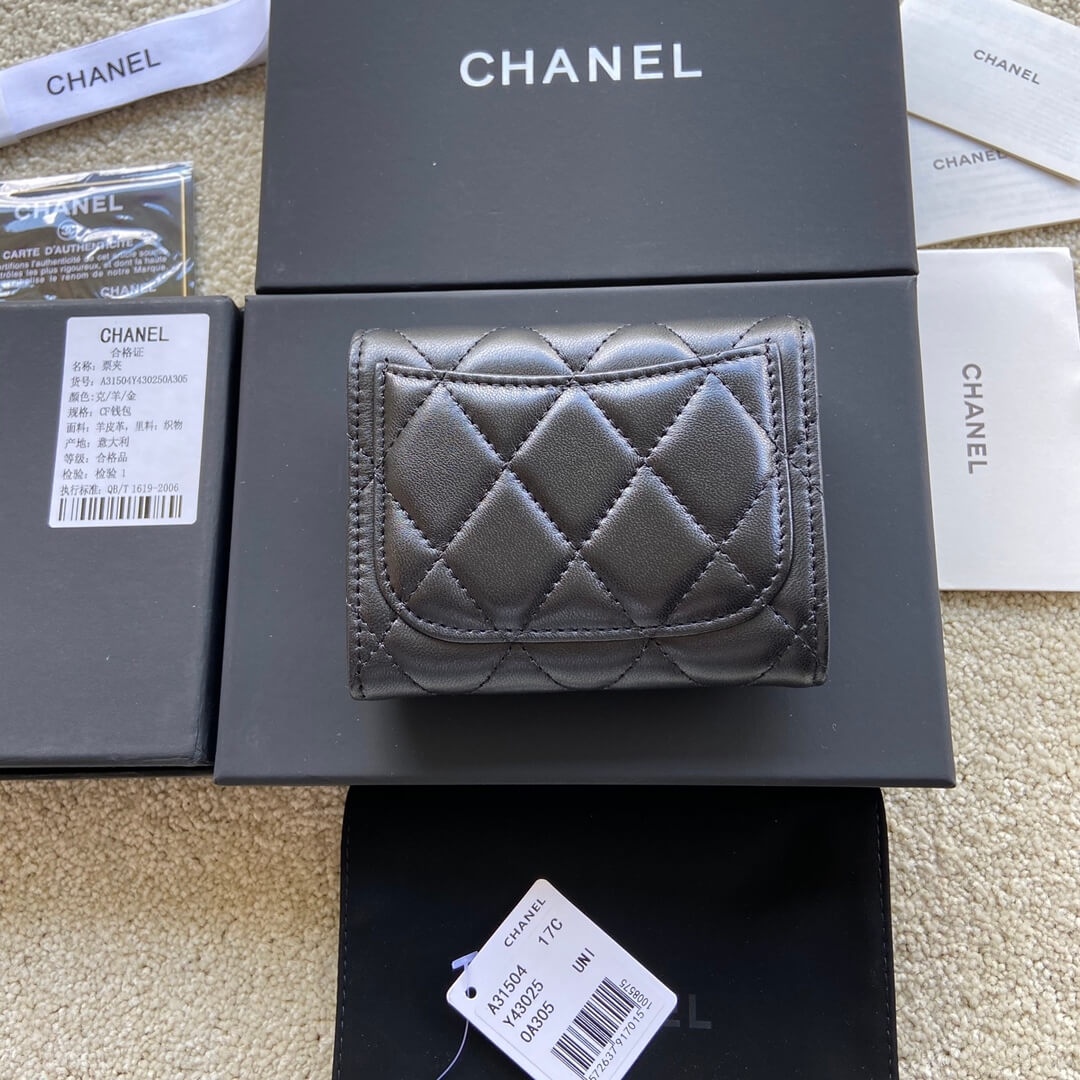 Black CHANEL Classic Small Flap Wallet - Image 4