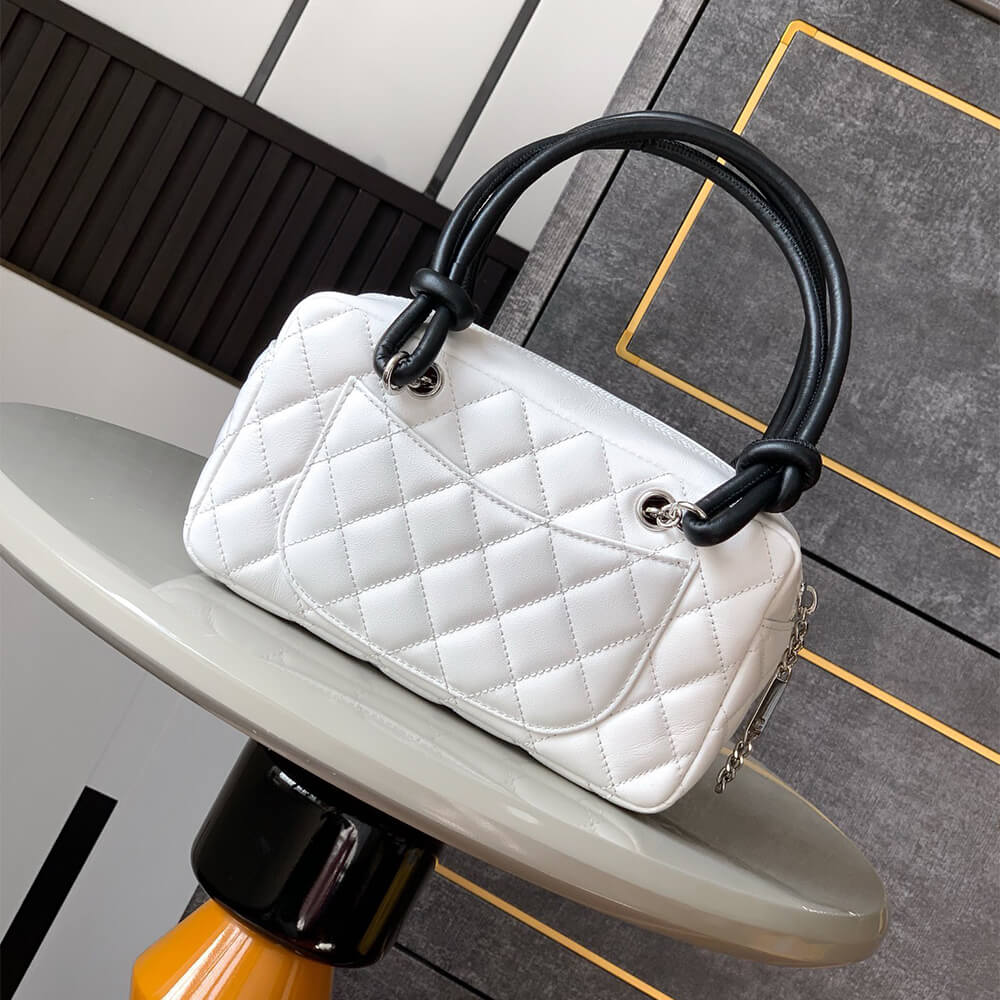 White & Black Chanel Mini Cambon Line Tote (Best
 grade) - Image 4