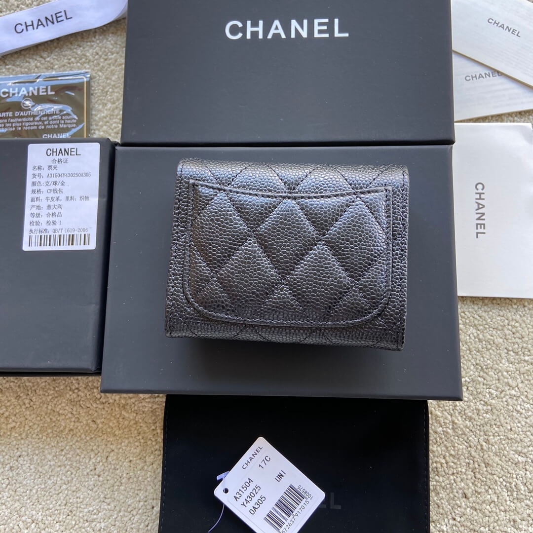 Black CHANEL Classic Small Flap Wallet - Image 4