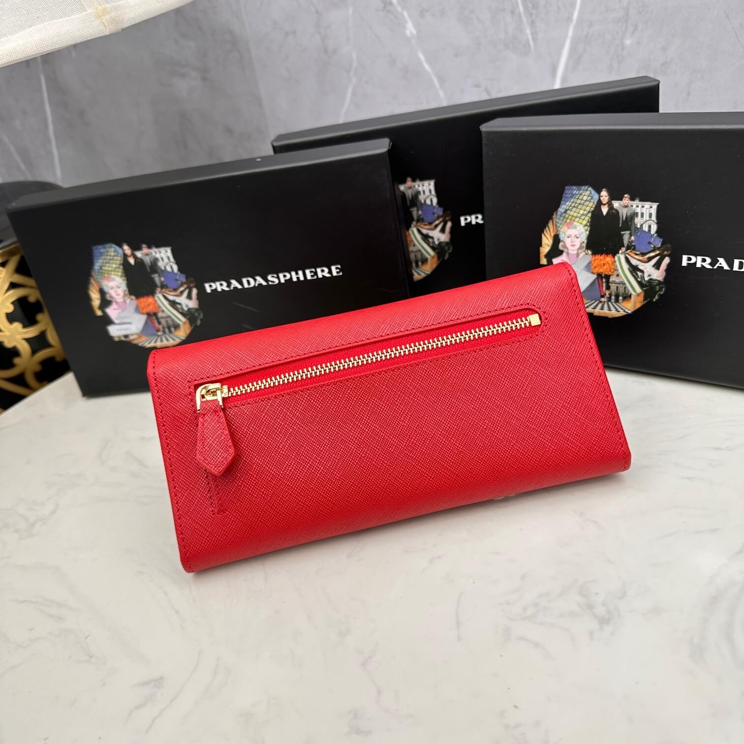 Prada Large Saffiano Leather Wallet - Image 4