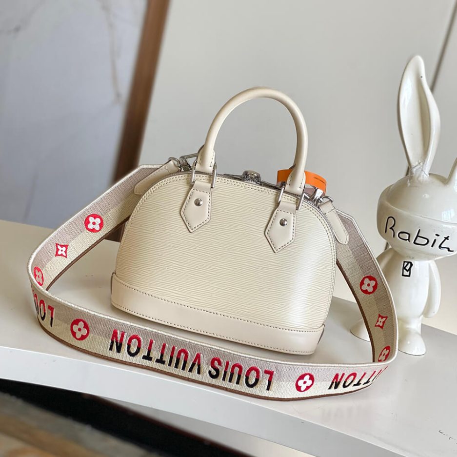 Quartz White LV Alma BB Bag - Image 4
