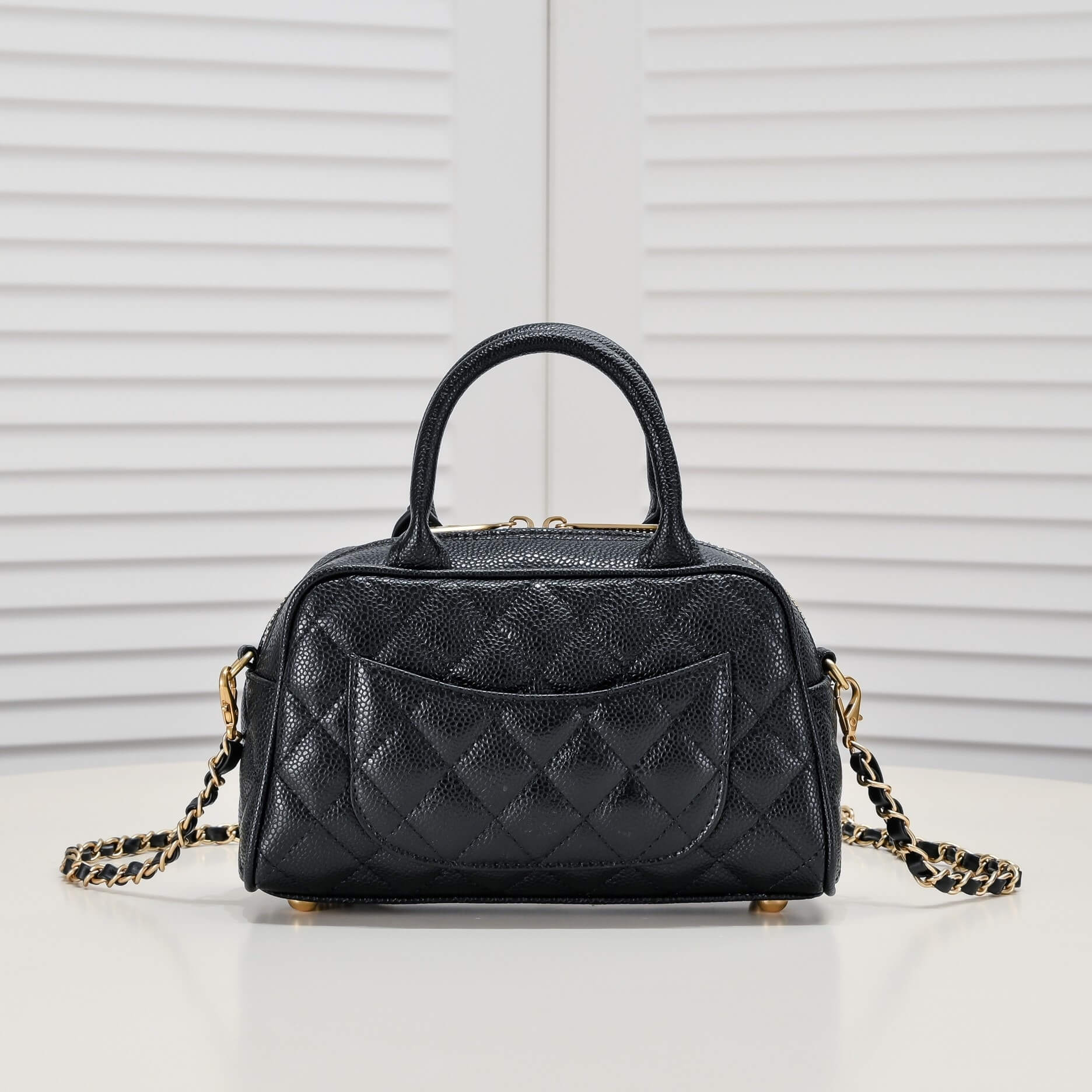CHANEL Small Vintage Boston Bag - Image 4