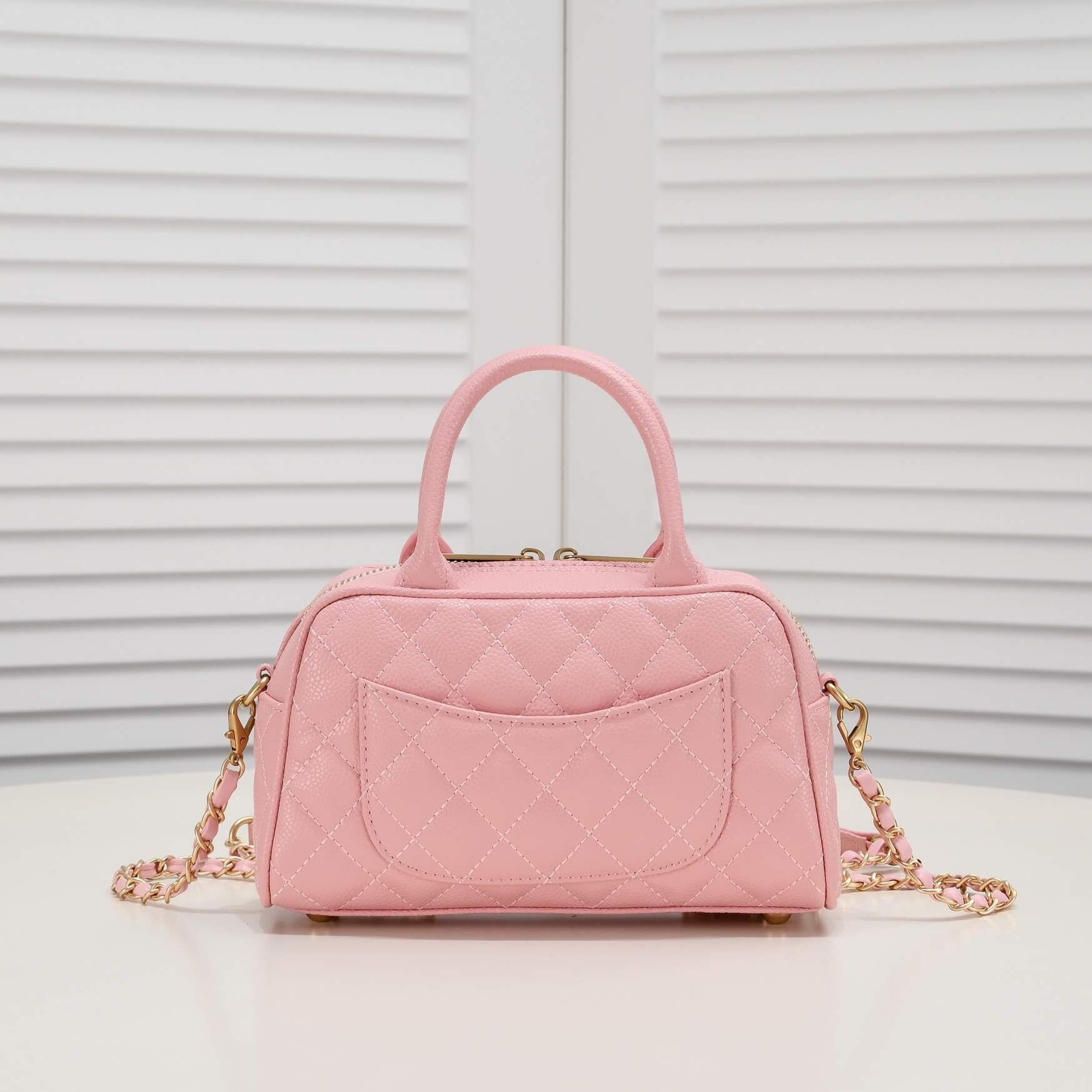 CHANEL Small Vintage Boston Bag - Image 4