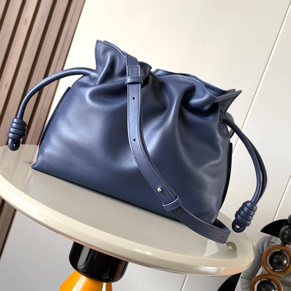 Blue LOEWE Medium Flamenco clutch in nappa calfskin (Best
 GRADE) - Image 4