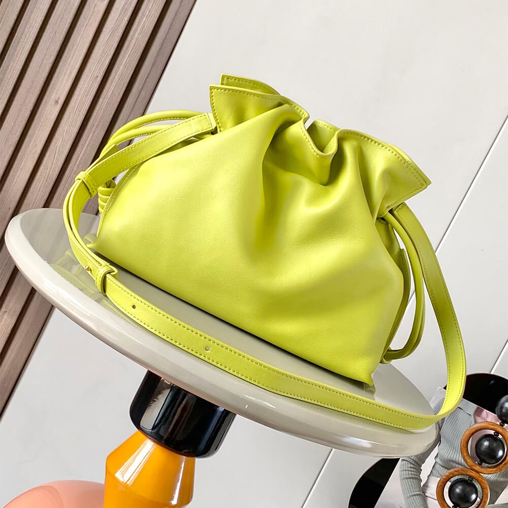 Green LOEWE Medium Flamenco clutch in nappa calfskin (Best
 GRADE) - Image 4