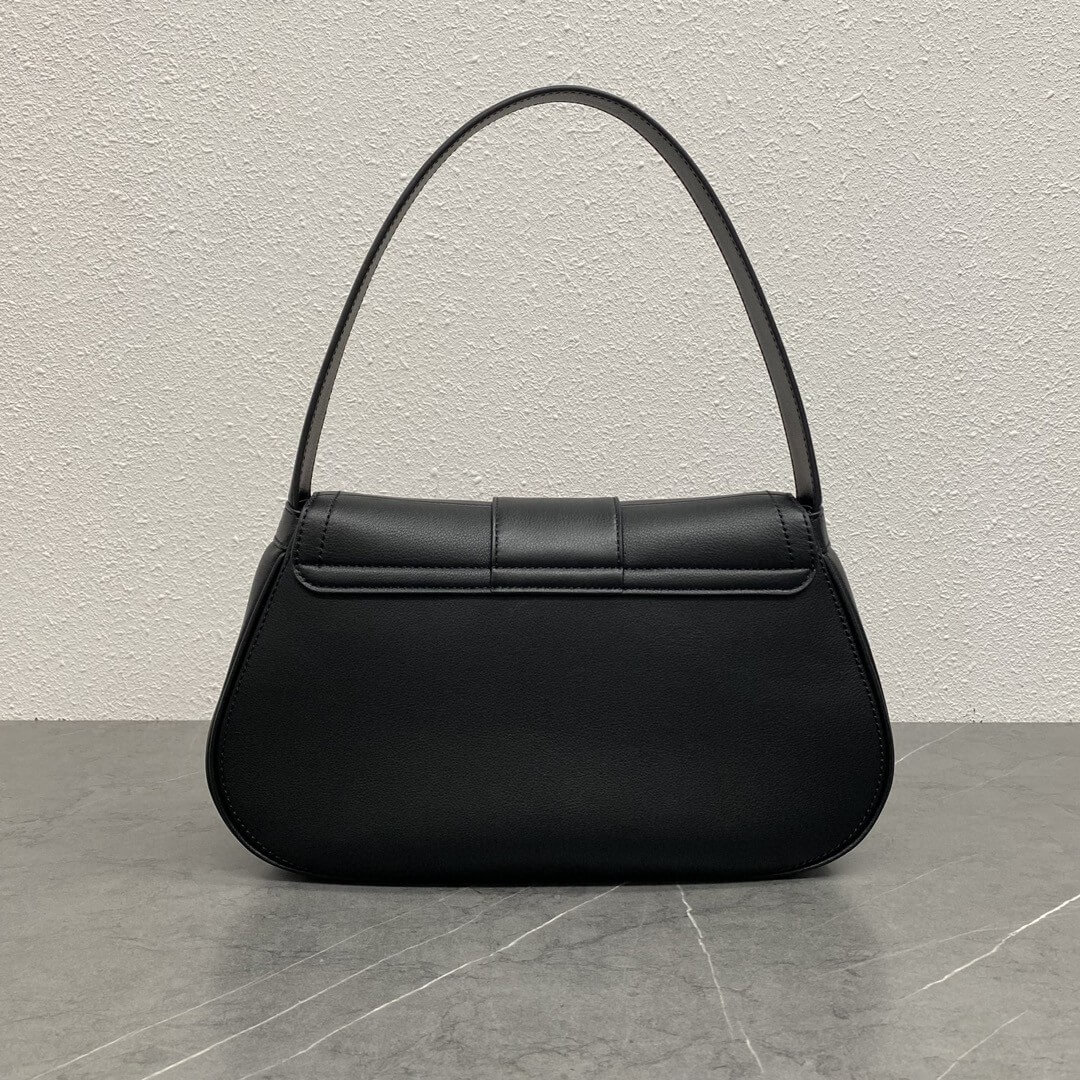 Black CELINE Medium POLLY bag in soft calfskin - Image 4