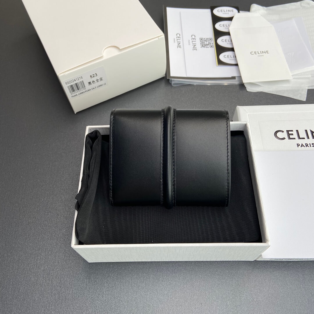 CELINE 16 Small Wallet in Shiny Calf Leather - Image 4