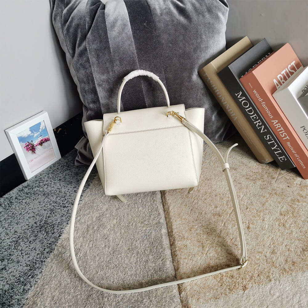 White CELINE NANO BELT BAG - Image 4