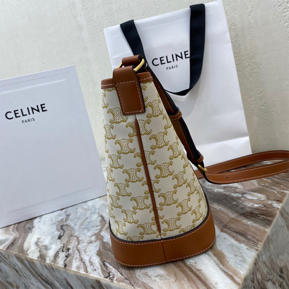White CELINE SMALL BUCKET - Image 4