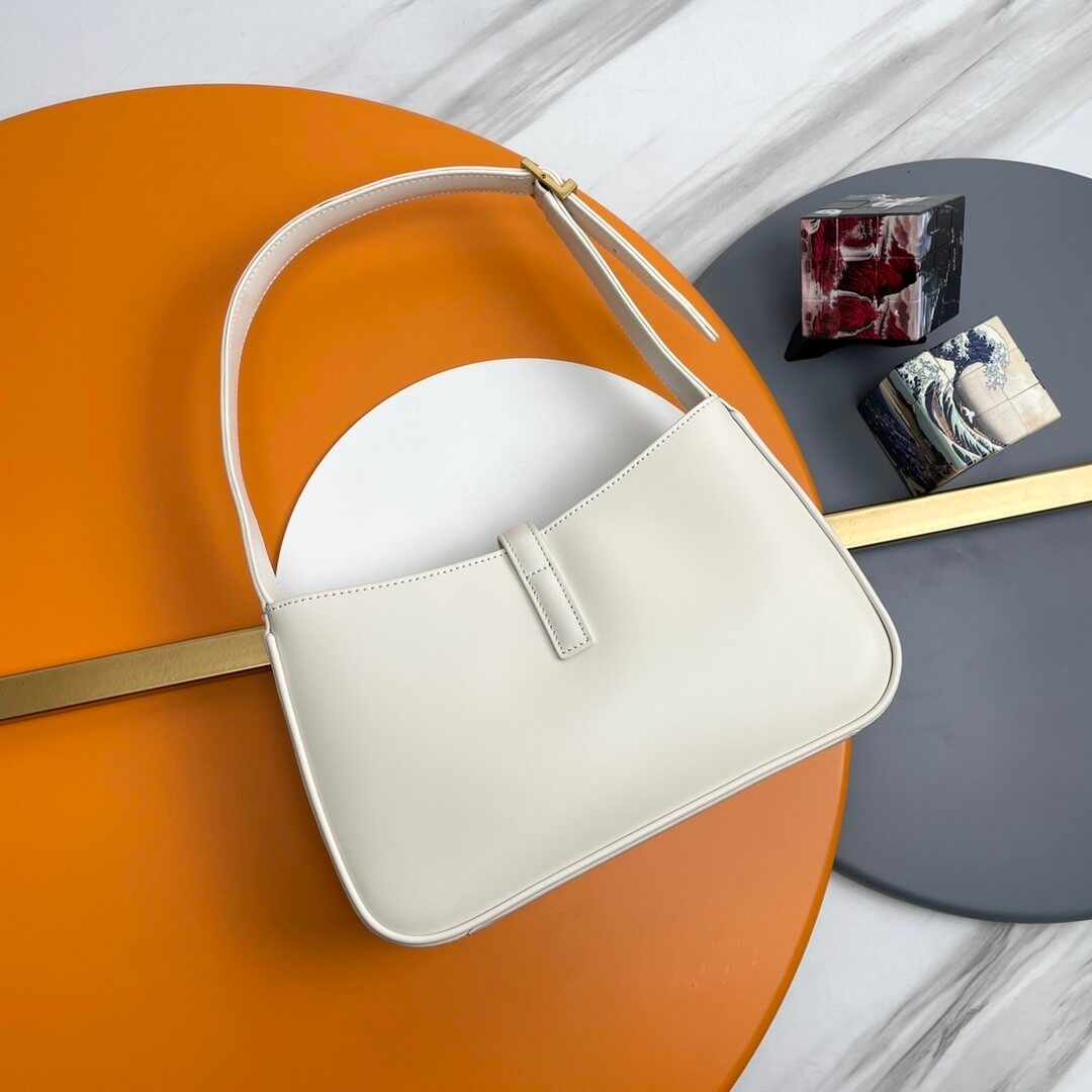 White YSL LE 5 A 7 bag in smooth leather - Image 4