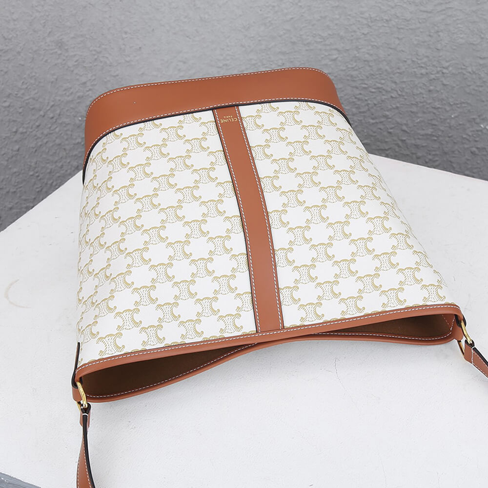 White CELINE MEDIUM BUCKET - Image 4