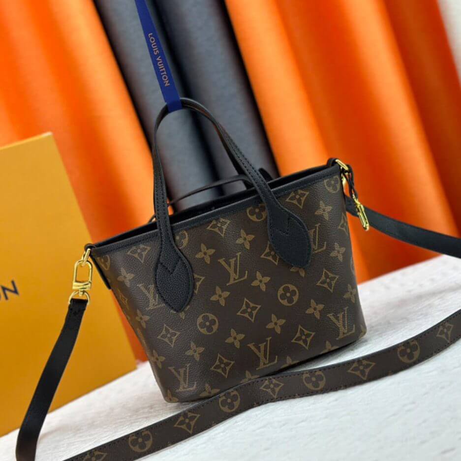 Black LV Neverfull Bandouliere Inside Out BB - Image 4
