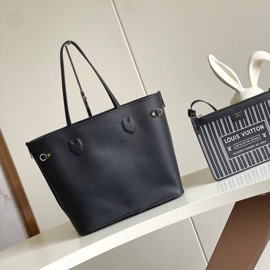Black LV Neverfull Inside Out MM - Image 4