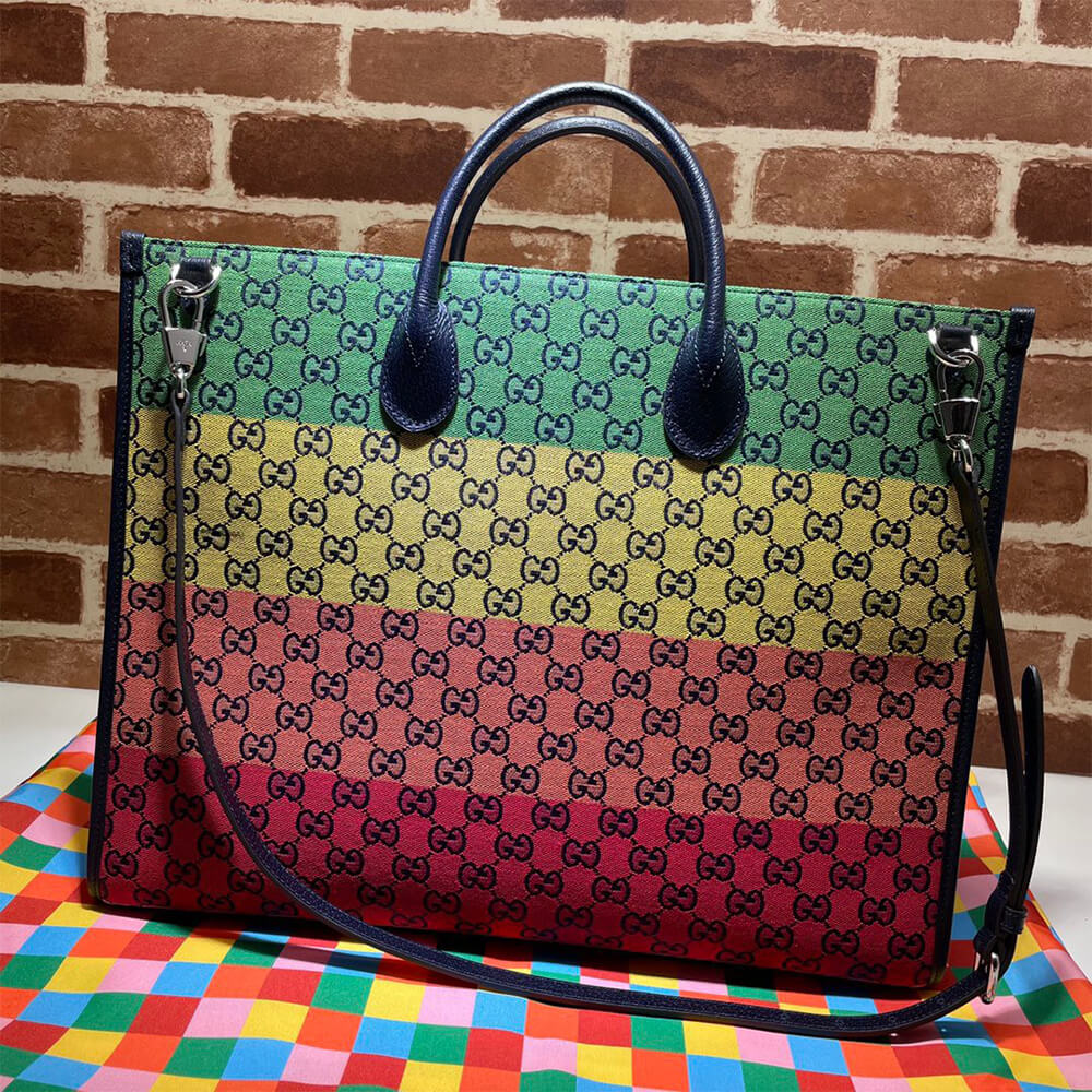 GG Multicolour large tote bag - Image 4