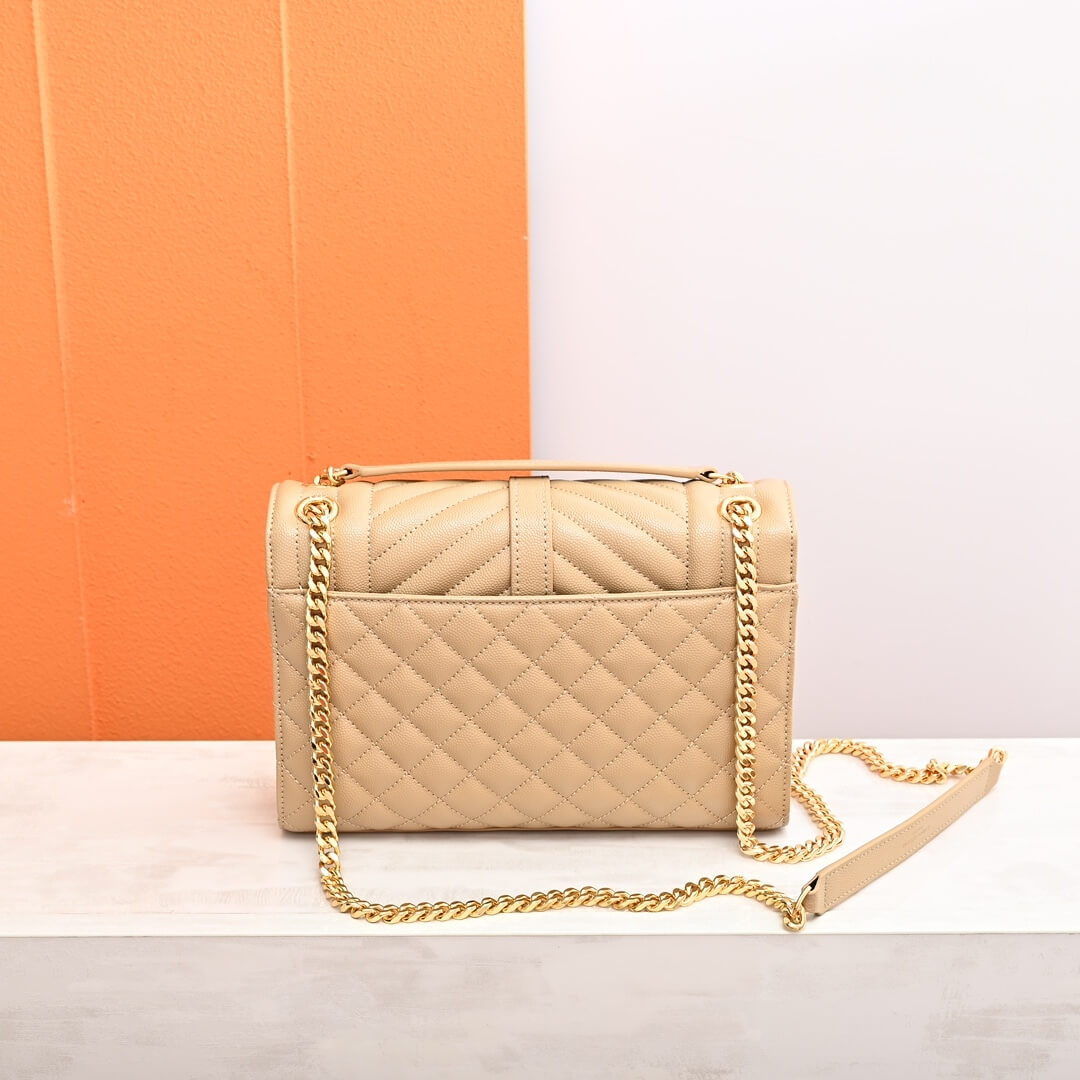 YSL ENVELOPE MEDIUM IN QUILTED GRAIN DE POUDRE EMBOSSED LEATHER - Image 4