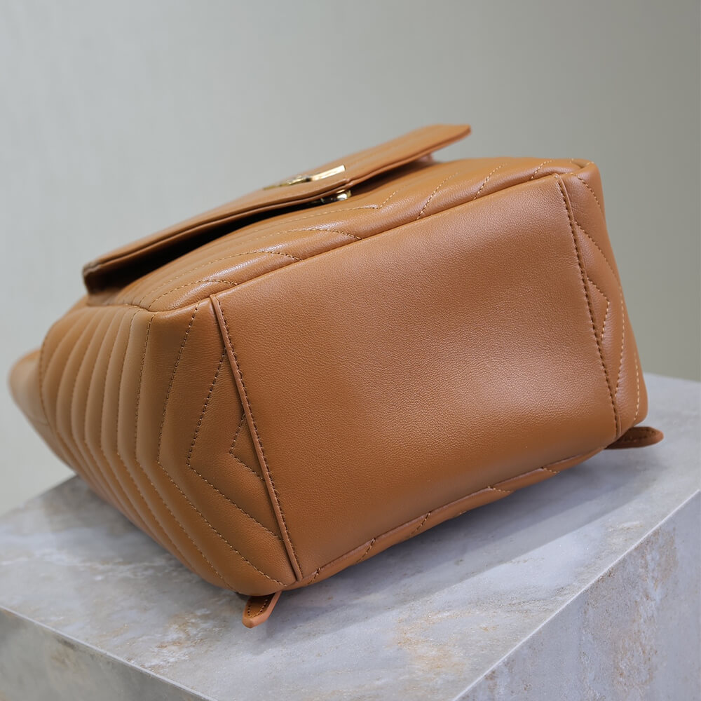 Caramel YSL Joe lambskin backpack - Image 4