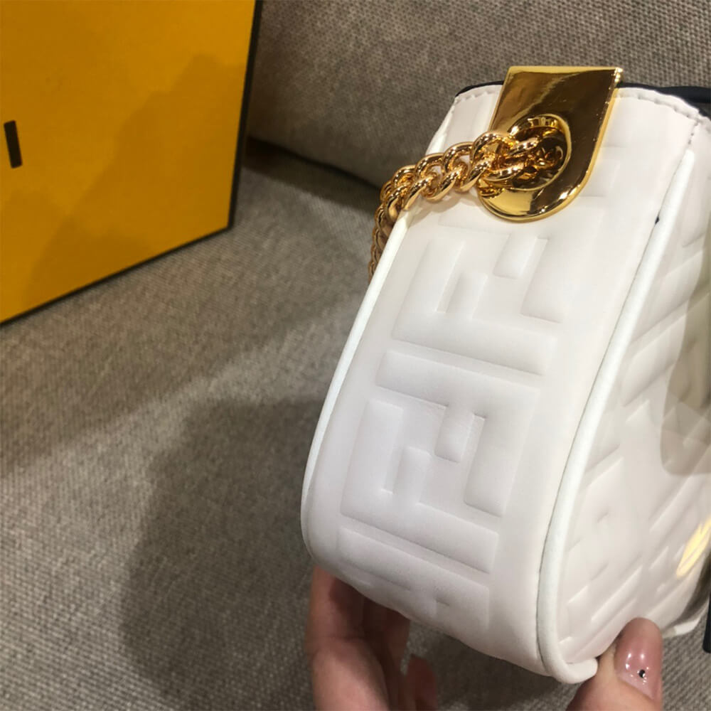 White Fendi Baguette Chain Midi - Image 4