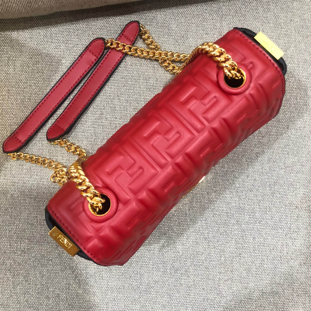 Red Fendi Baguette Chain Midi - Image 4