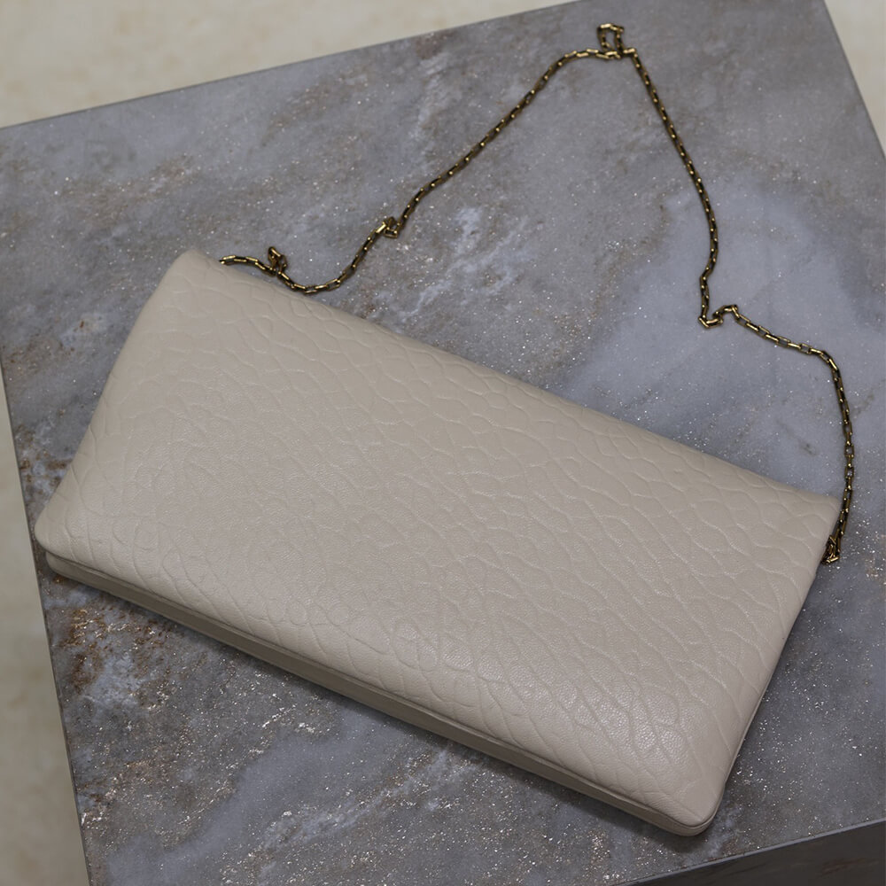 Retro White YSL CALYPSO GRAINED LAMBSKIN MINI BAG - Image 4