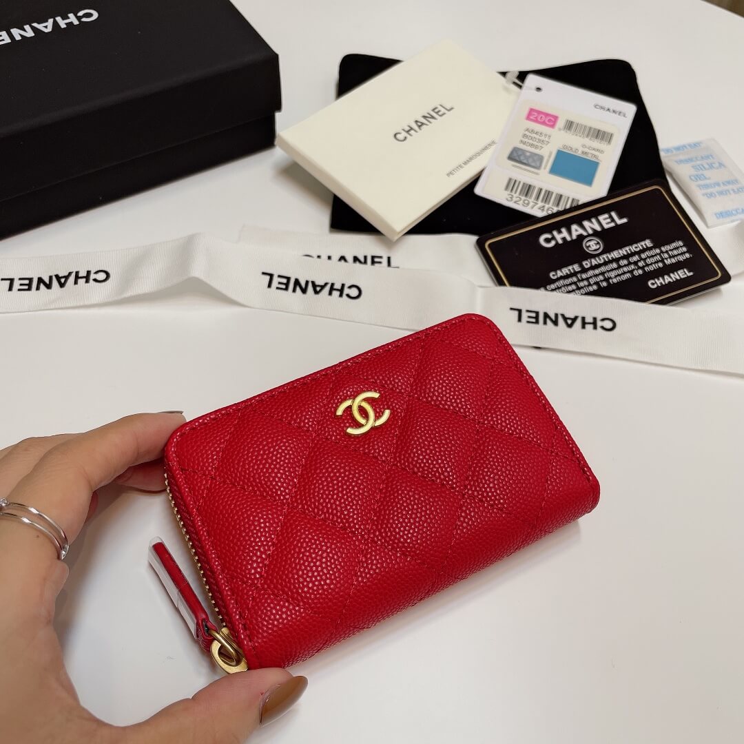 Chanel Classic Zipper Coin Wallet - Image 4