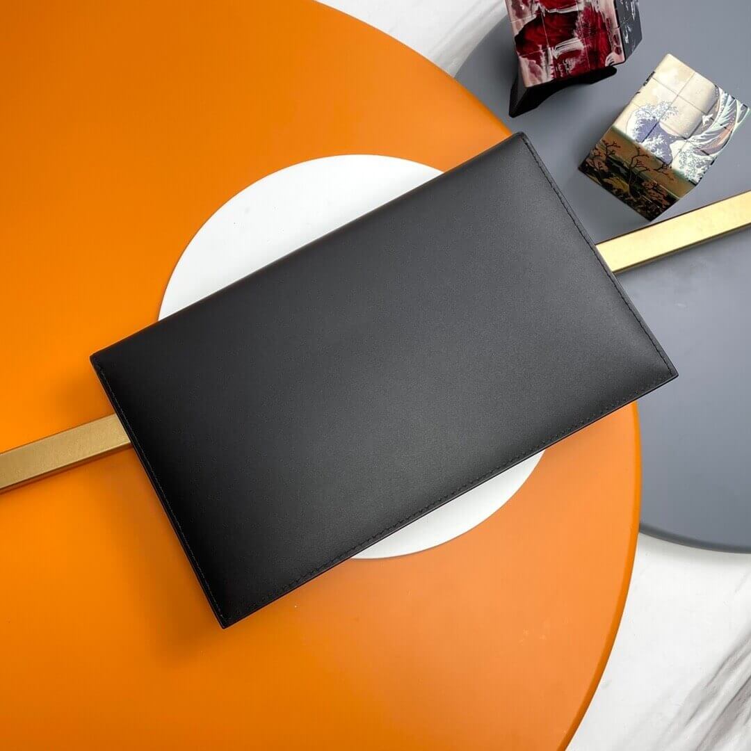 Black YSL UPTOWN POUCH IN GRAIN DE POUDRE EMBOSSED LEATHER - Image 4