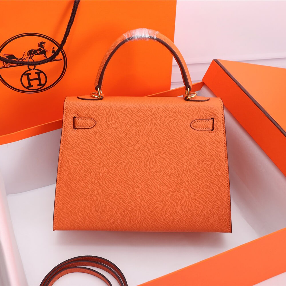 Orange Red Hermes Kelly 25 - Image 4
