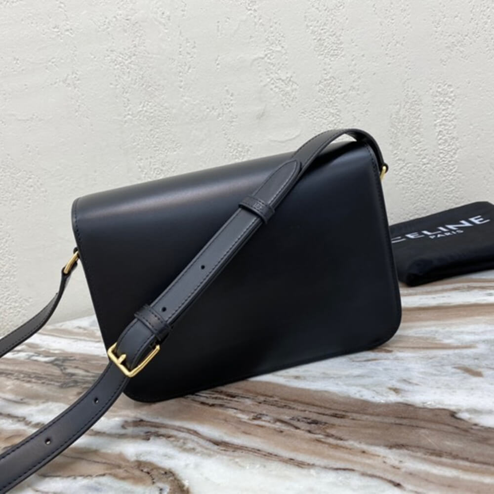 Black CELINE CLASSIQUE TRIOMPHE BAG IN CALFSKIN - Image 4