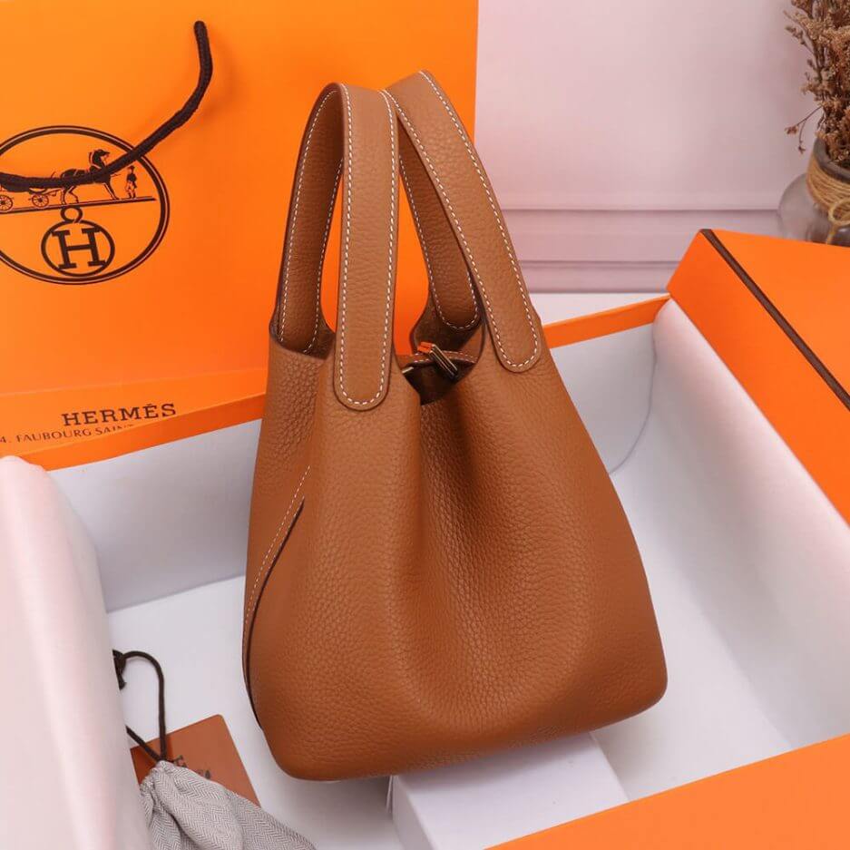 Brown Hermes Picotin Lock 22 bag - Image 4