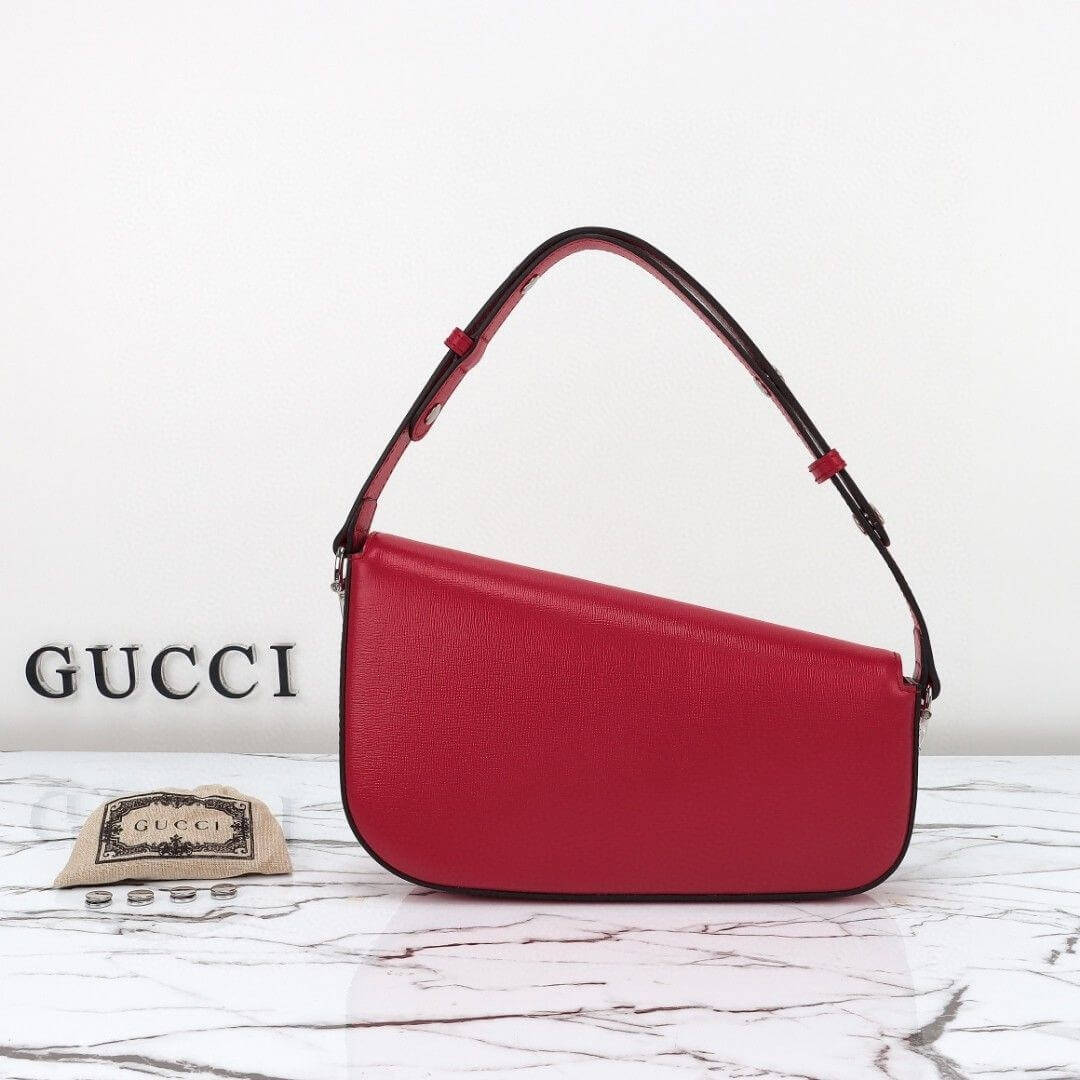 Red Gucci Horsebit 1955 Small Shoulder Bag - Image 5