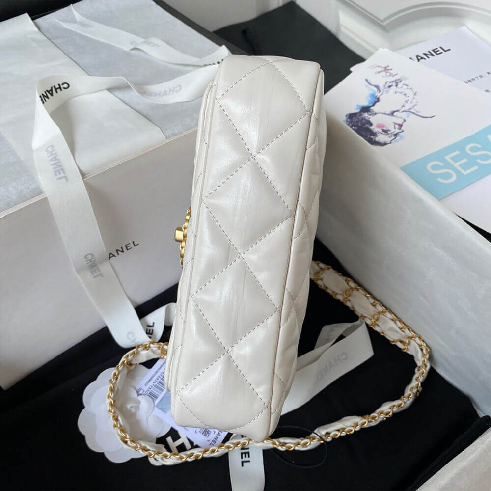 White CHANEL MINI FLAP - Image 5