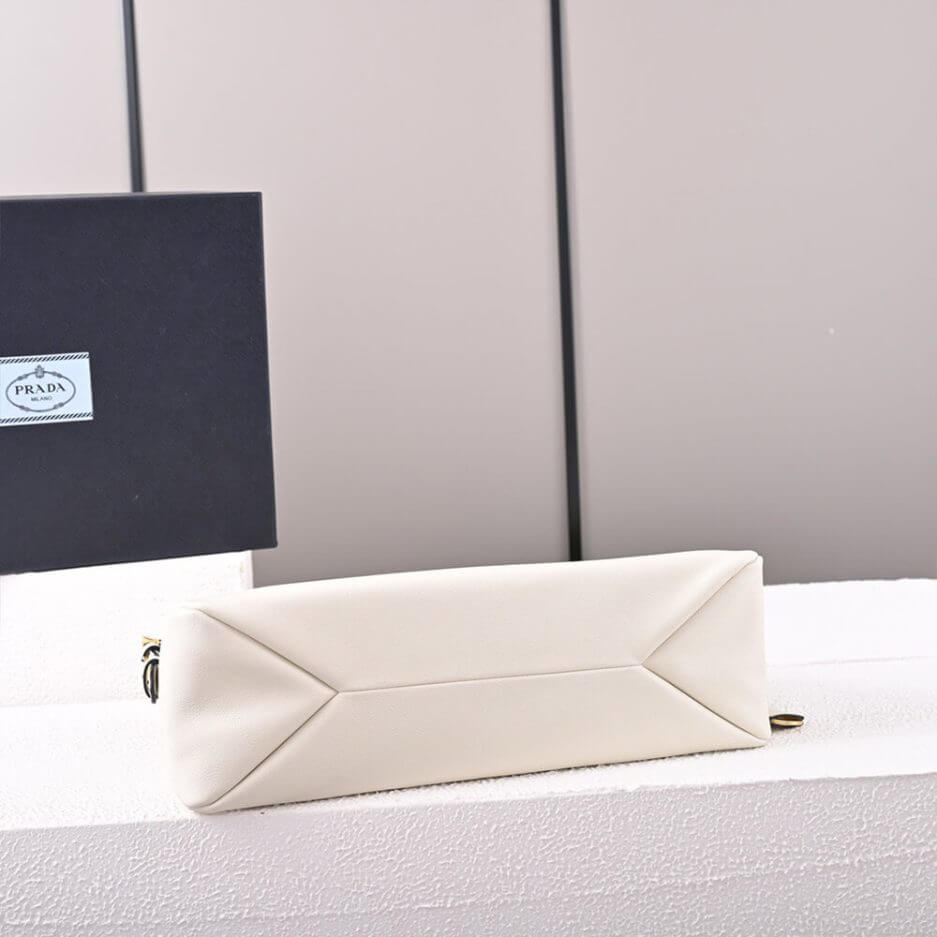 White Prada Aimee large leather shoulder bag - Image 5