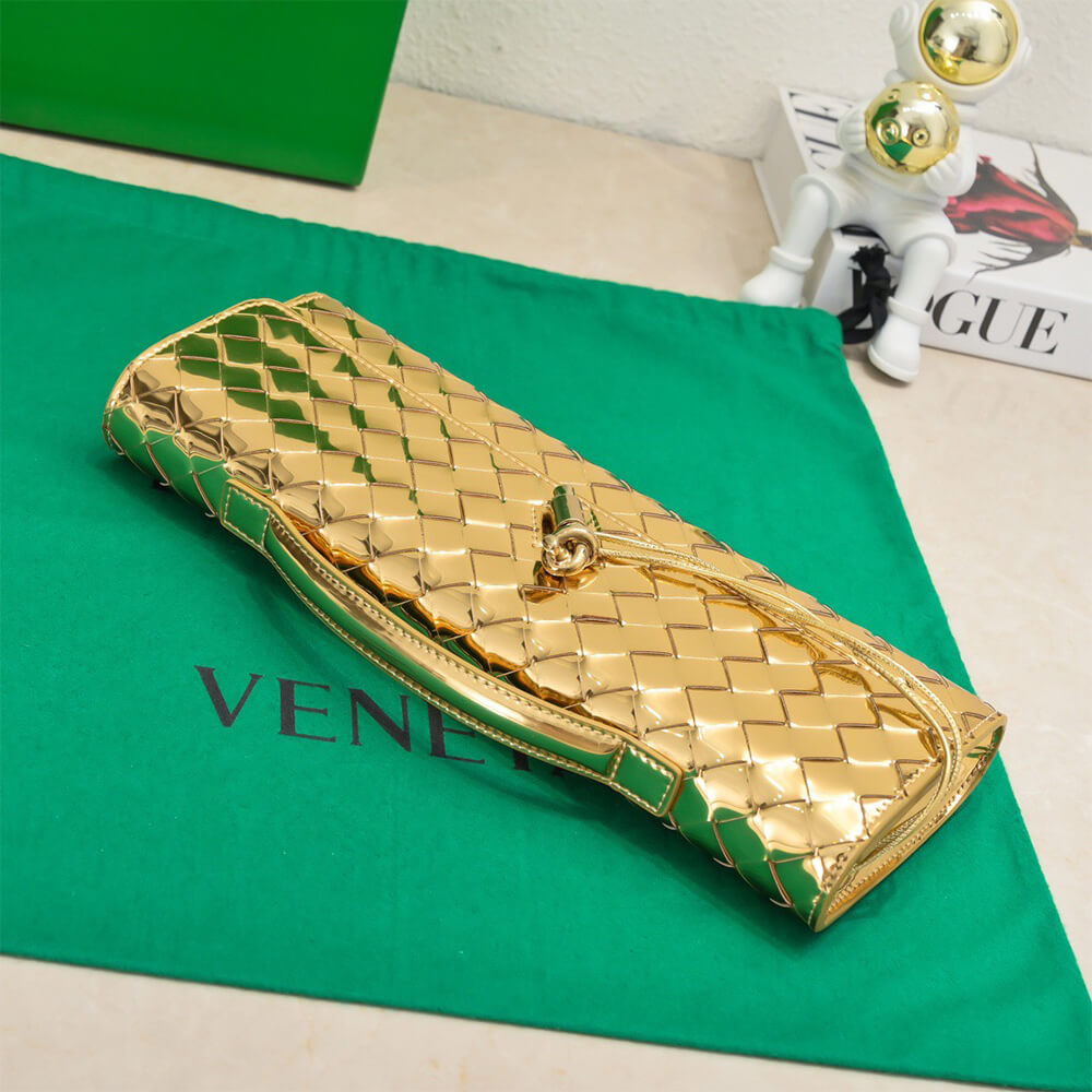 Gold Bottega Veneta Andiamo Clutch (Best
 GRADE) - Image 5