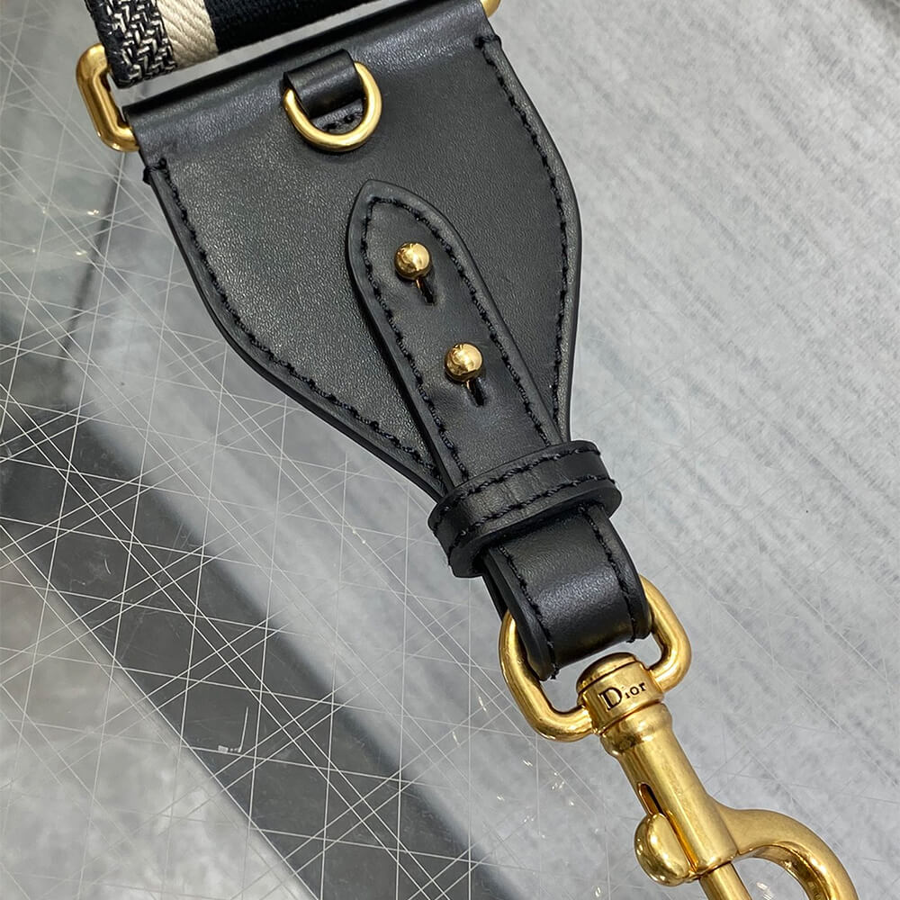 Black Dior Adjustable shoulder strap with loops - Image 5
