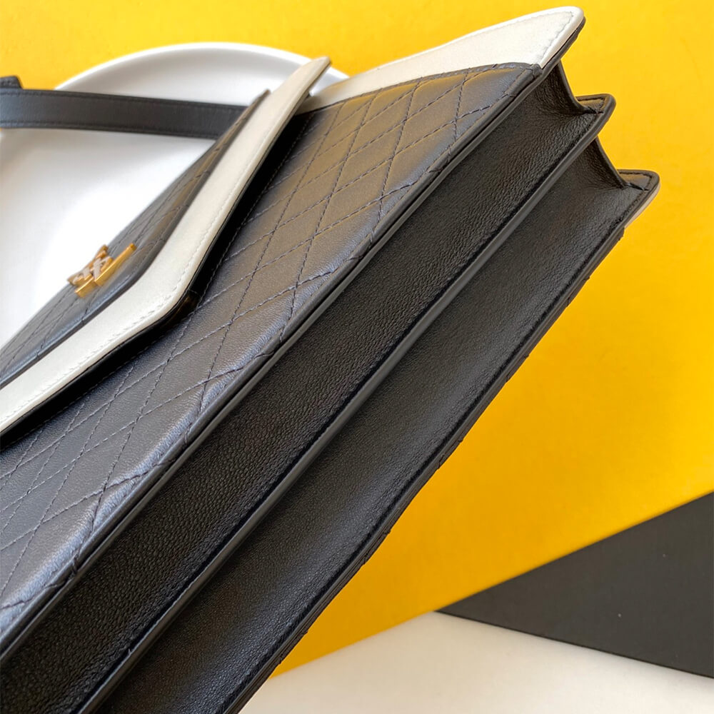 White YSL Quilted Gaby Shoulder Bag - Image 5