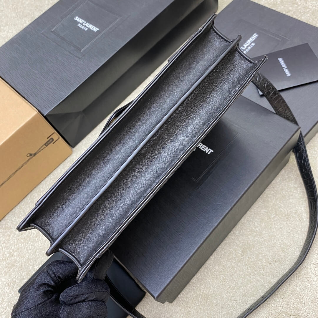 YSL Crocodile Embossed Gaby Satchel - Image 5