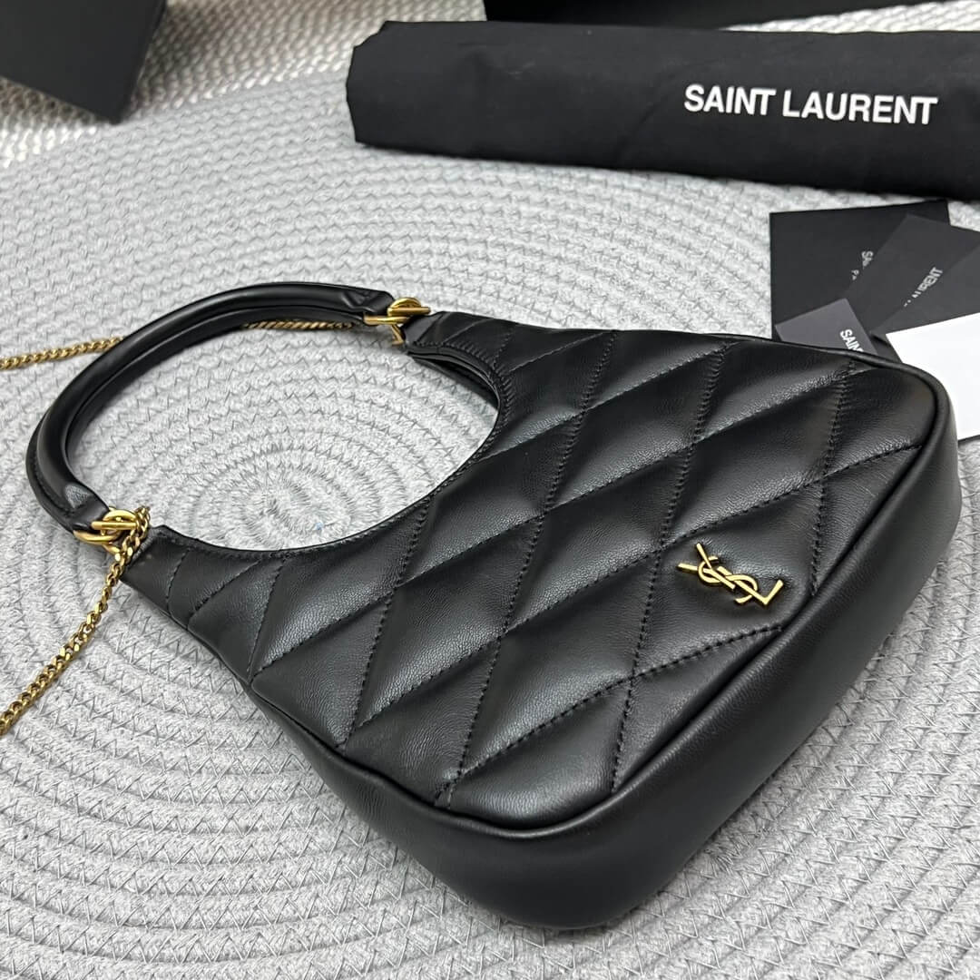 Black YSL SADE Hobo lambskin Bag - Image 5