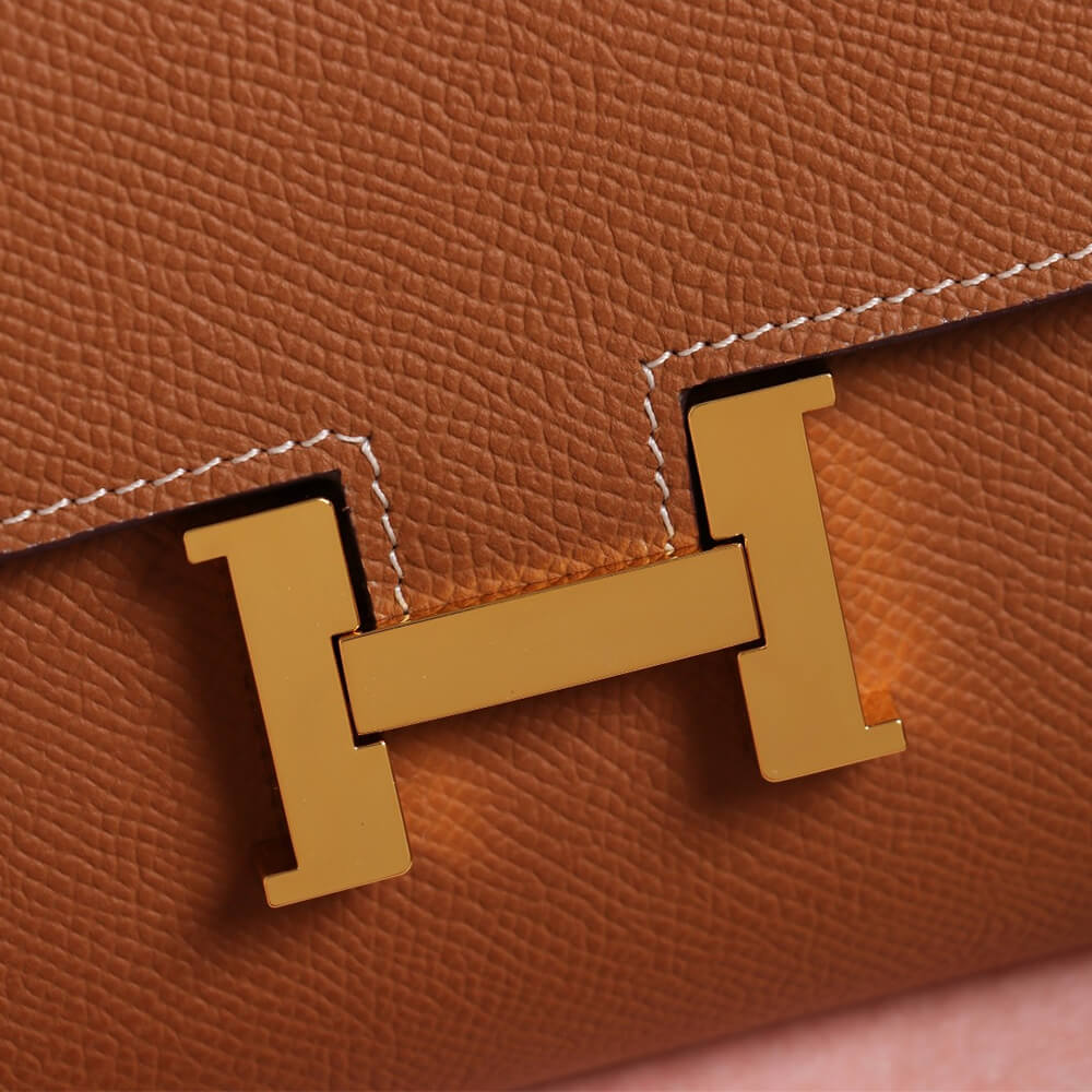 Brown Hermes Constance wallet - Image 5