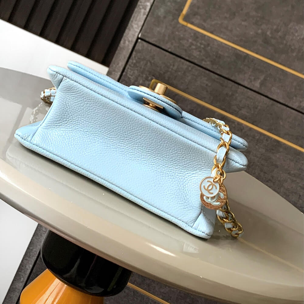 Light Blue CHANEL Mini Flap Bag (Best
 grade) - Image 5