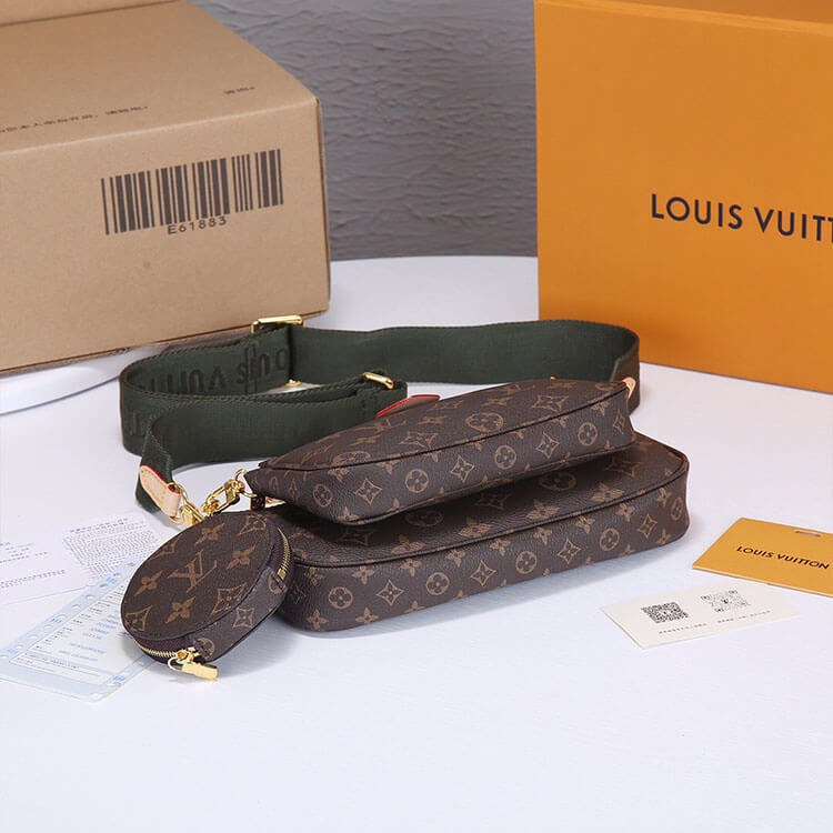 Khaki LV Multi Pochette Accessoires - Image 5