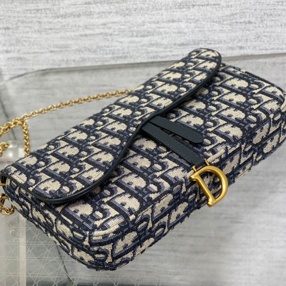 Dior Saddle Pouch with Chain - Image 5