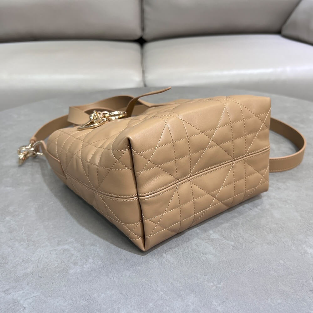 Leather Small Dior Toujours Vertical Tote Bag - Image 5