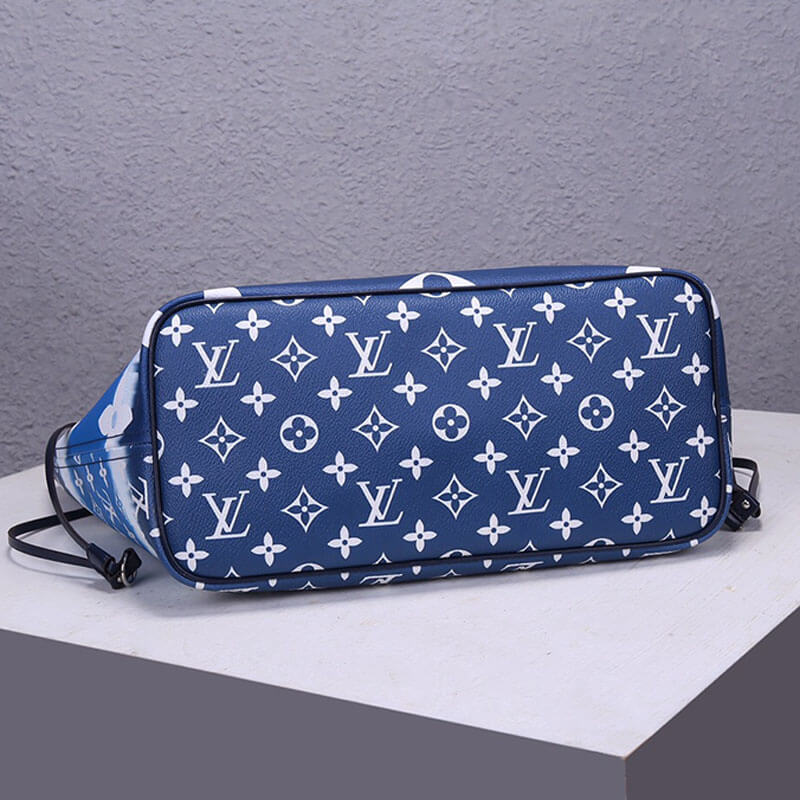 Blue LV Escale Neverfull MM Tote - Image 5